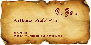Valkusz Zsófia névjegykártya