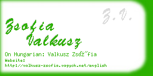 zsofia valkusz business card